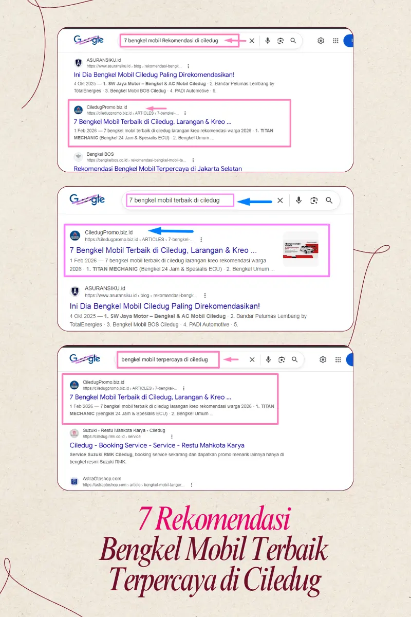 Bukti Ranking Google Halaman 1 - Part 1