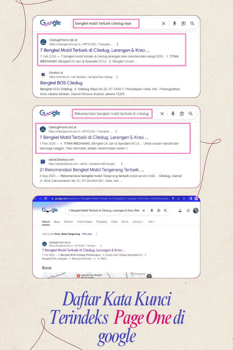 Bukti Ranking Google Halaman 1 - Part 2